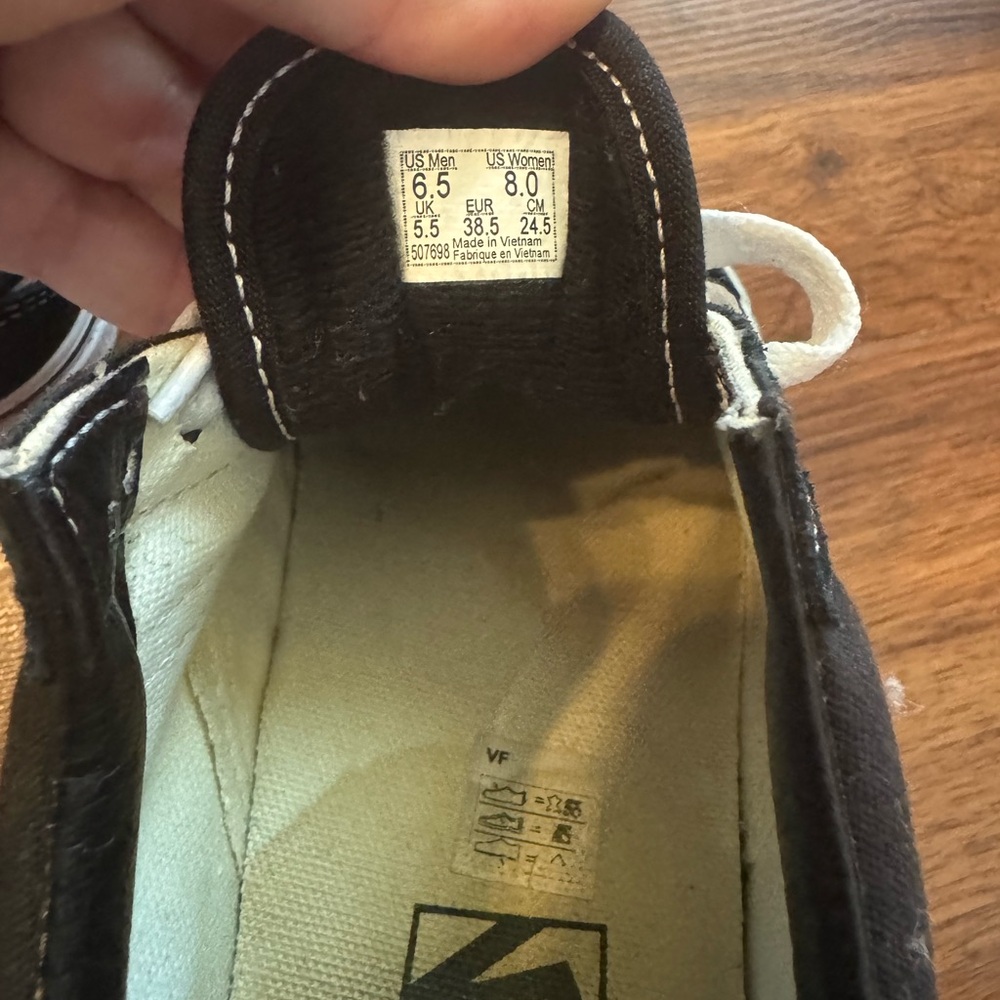 Vans Black and White Old Skool Sneakers - Picture 4 of 7